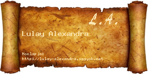 Lulay Alexandra névjegykártya
